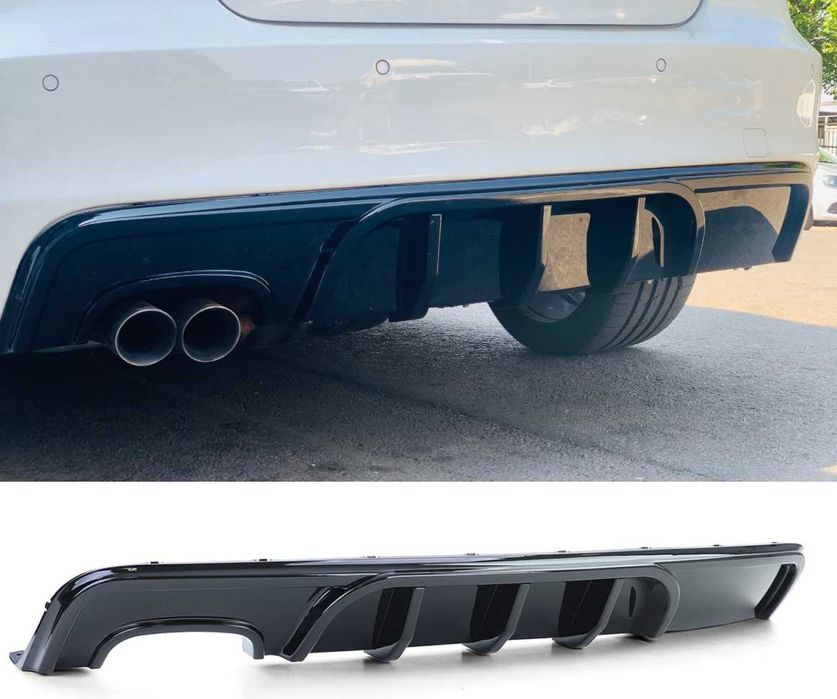 DYFUZOR TYLNY ZDERZAKA dla BMW E82 E88 M Pakiet 2007/2013 CZARNYPołysk