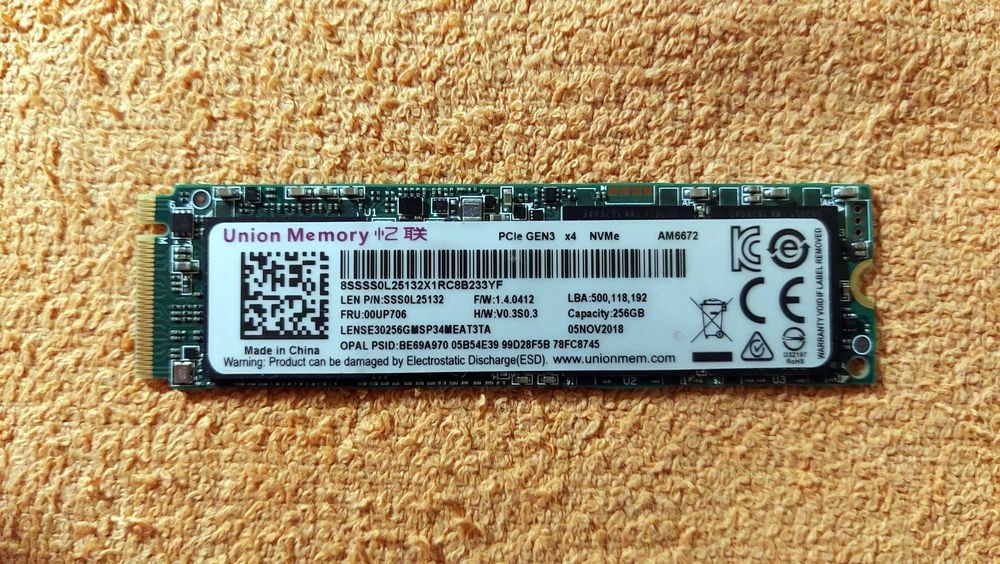 Dysk SSD M2 NVMe 256 GB - Union Memory