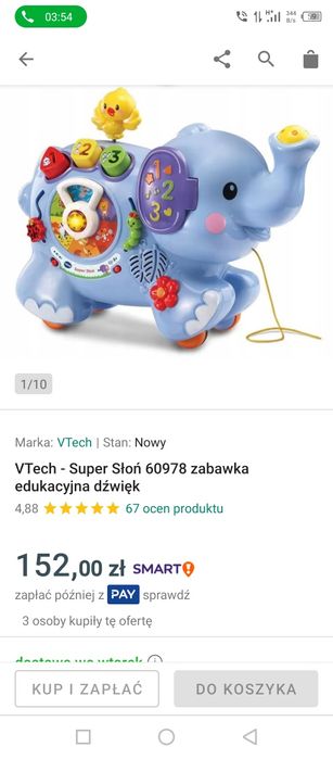 Super Słoń VTech edukacyjna