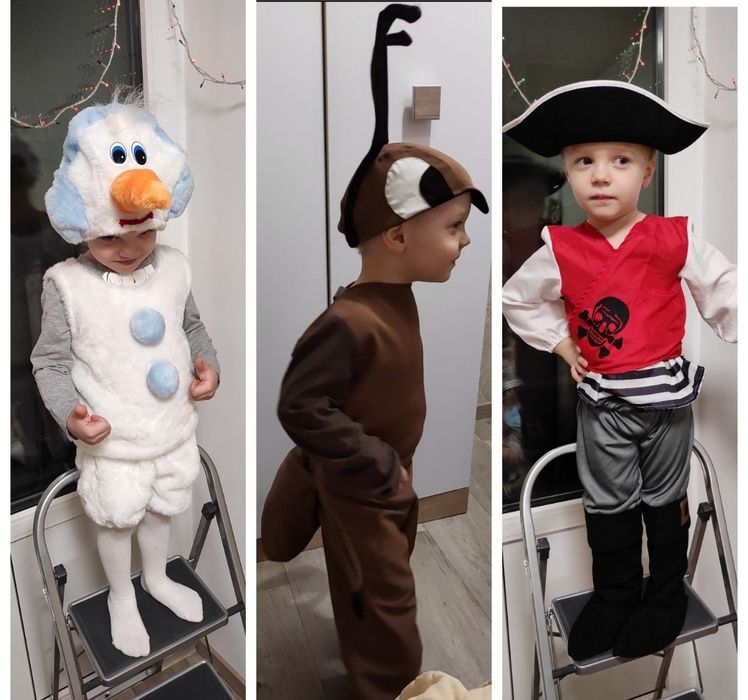 Костюм дощик новий рік сніговик капля вовк ведмідь лисиця мураха лев