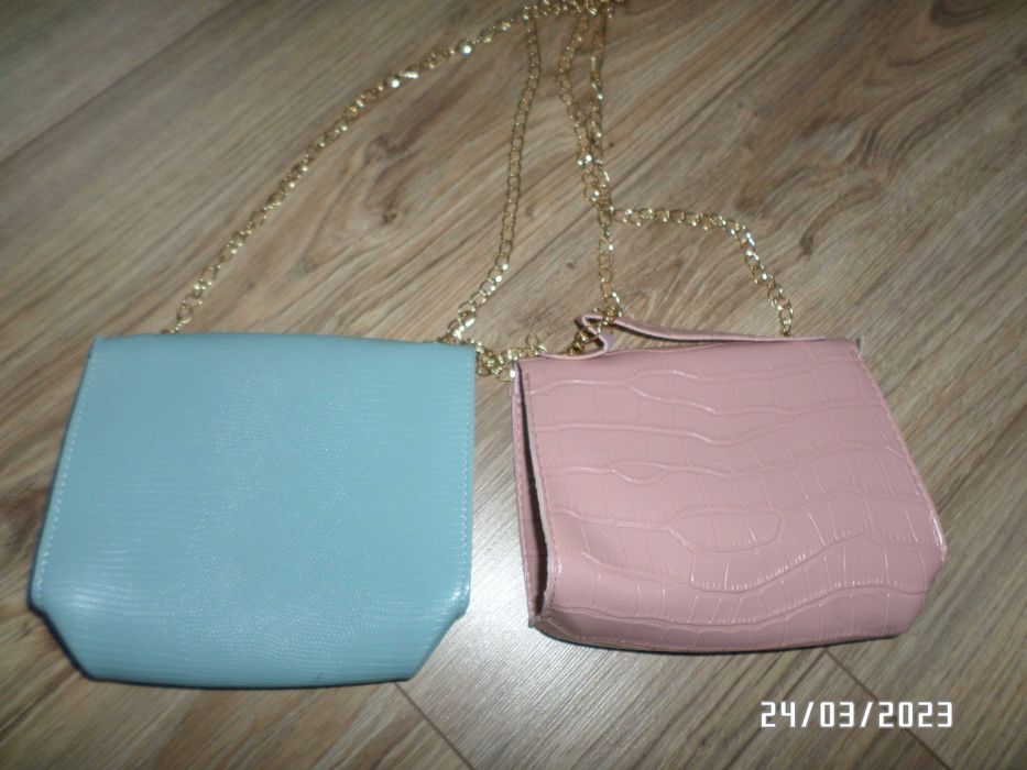 2 super torebki damskie -tanio-pastelowe