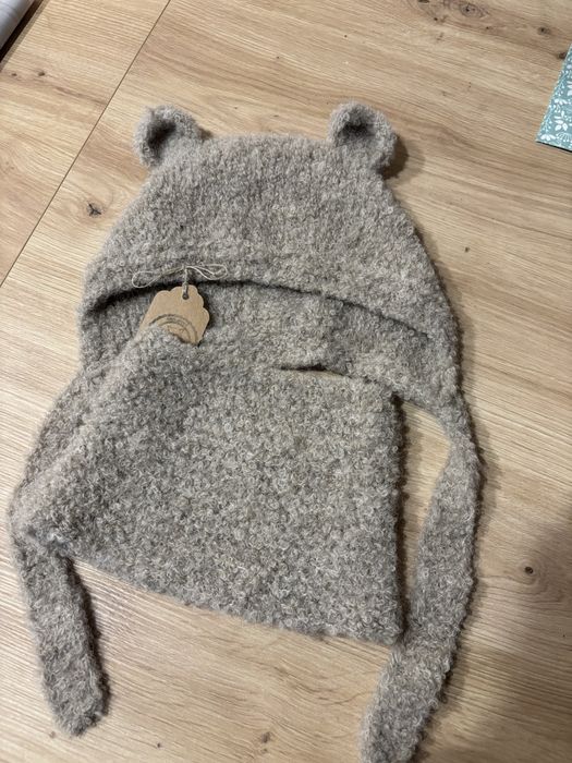 Komplet czapka z uszami + komin