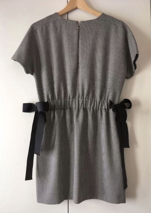 Vestido curto tecido escocês - ZARA