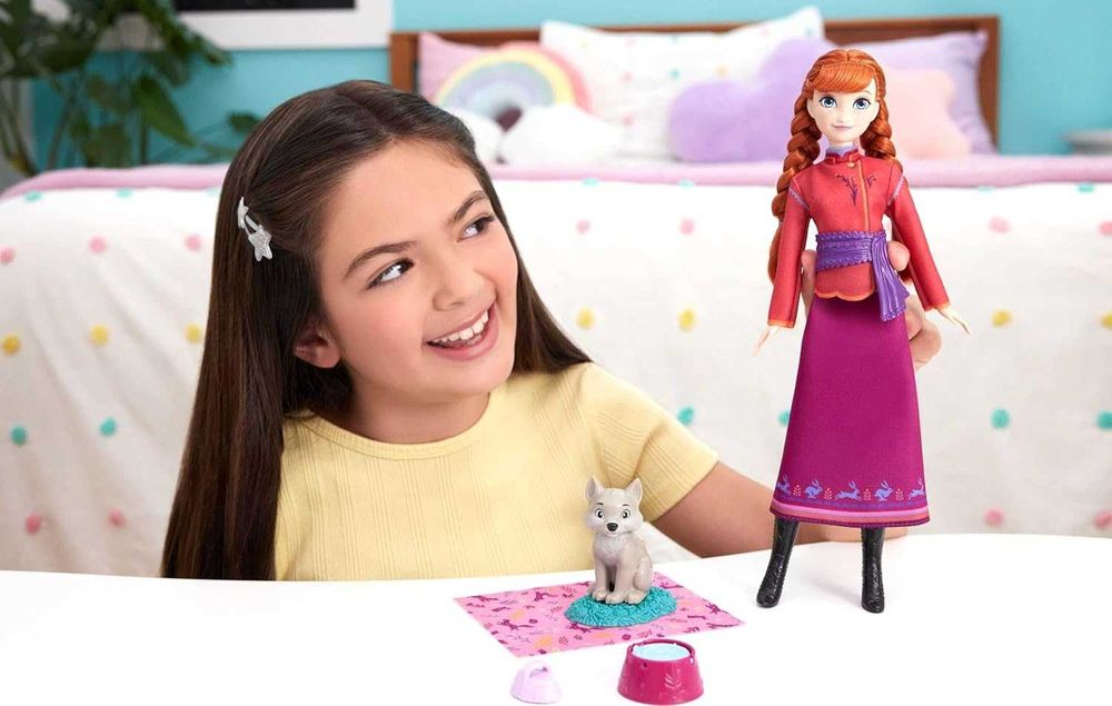 Mattel Disney Frozen Anna & Wolf Cub Лялька Анна вовченя Холодне серце