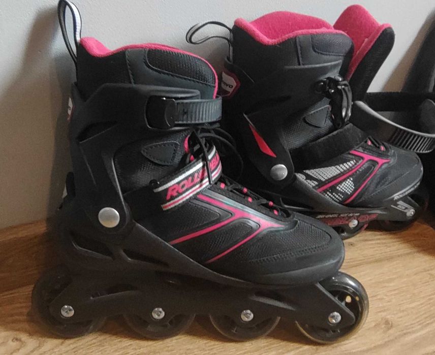ROLKI ROLLERBLADE rozmiar 39, zestaw ochraniaczy i kask