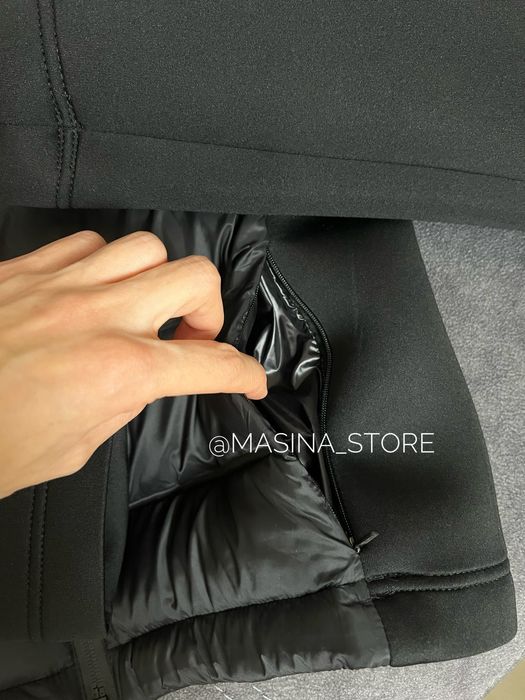 Нова куртка стьобана Zara жіноча S, M неопренові рукава оригінал чорна