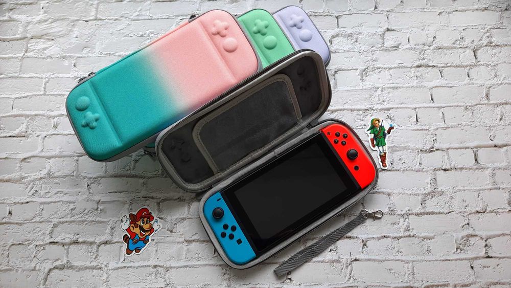 Чохол / Чехол, Кейс для Nintendo Switch OLED Градиент + Скло Свич ОЛЕД