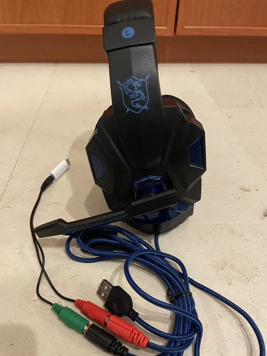Auscultadores Bass HD Gaming com microfone