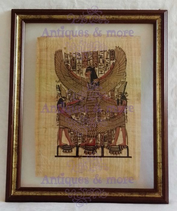 Golden Frame with Egyptian Papyrus