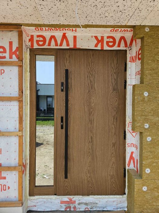 Drzwi zewnętrzne wejściowe drewniane dębowe dostawa gratis