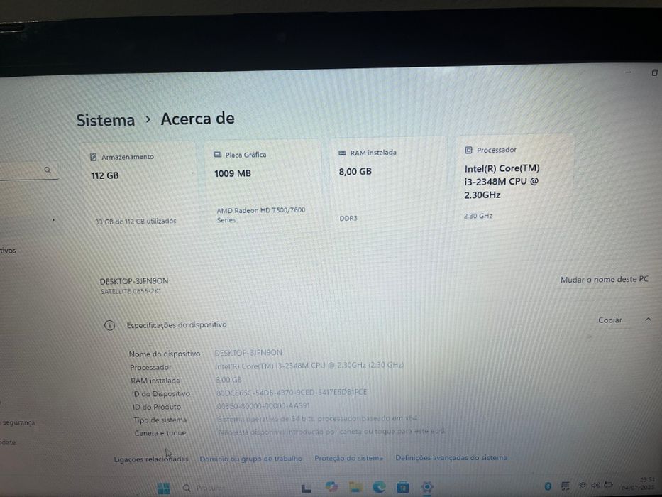 PC / Computador Toshiba em excelente estado