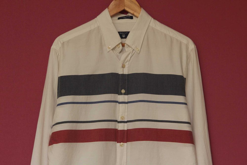 Gant USA рр L Spinnaker oxford рубашка из легчайшего хлопка приталеная