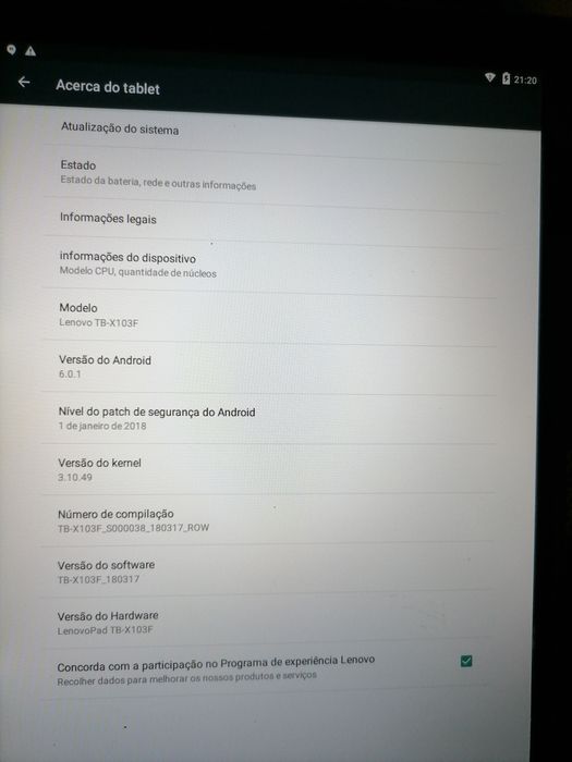 Tablet lenovo 10''