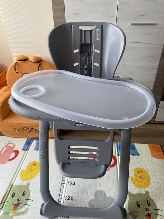 Стільчик для годування Chicco Polly Magic Relax, графітово-сірий
