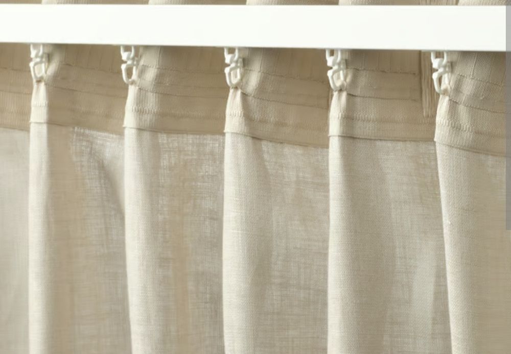 Cortinado franzido para calha ou varão