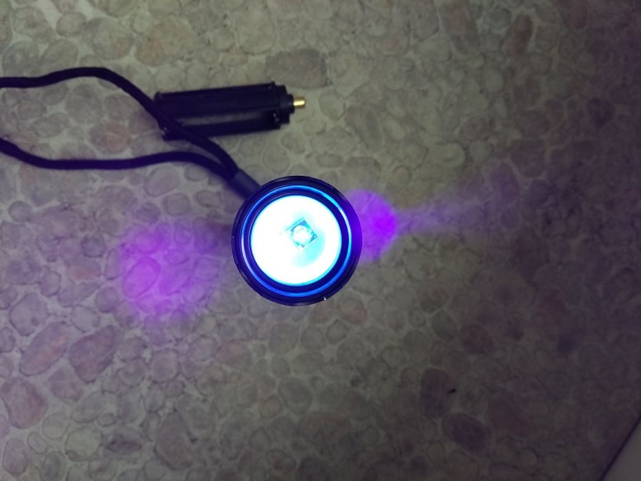 Фонарик 2в1 белый + УФ под 18650