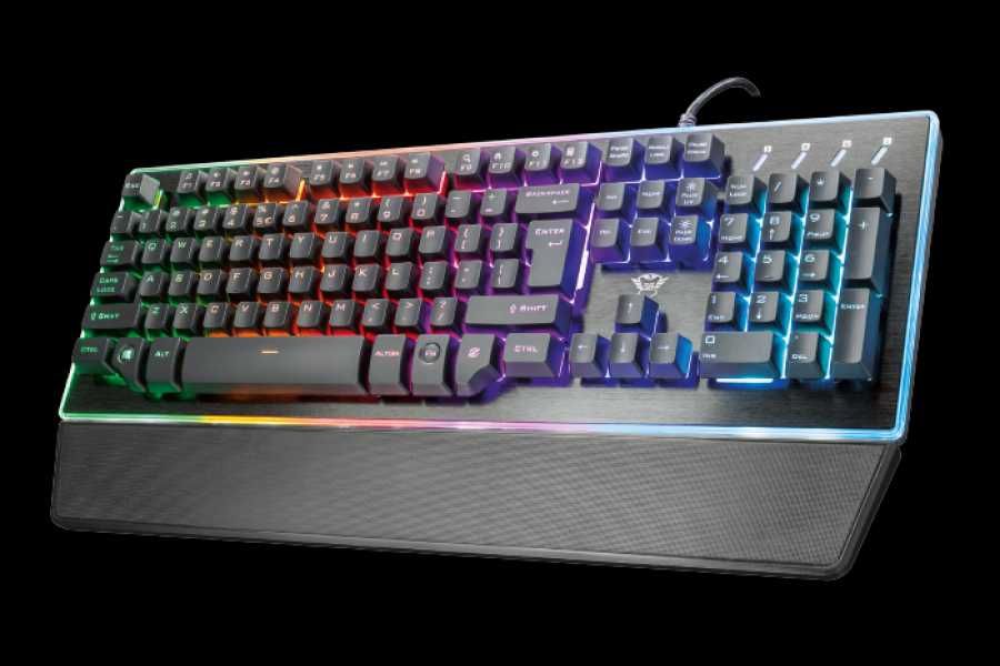 МЕТАЛ мембранна крута ІГРОВА клавіатура з режимами підсвітка RGB украї