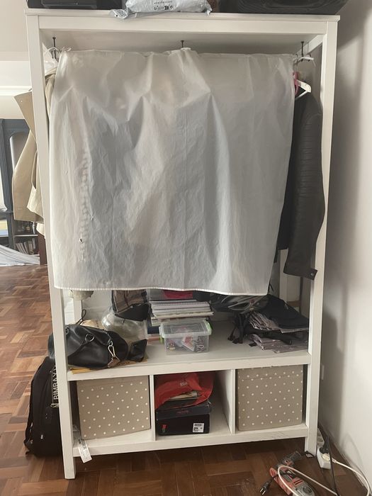 Roupeiro aberto branco hemnes ikea
