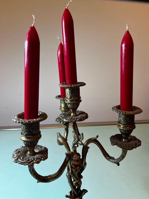 Castiçal antigo de 4 velas