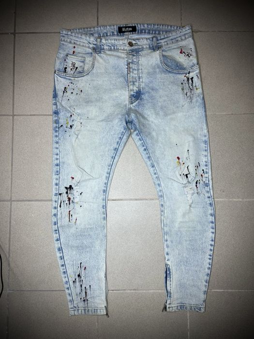 Calças de Ganga Retzo Azuis Claras