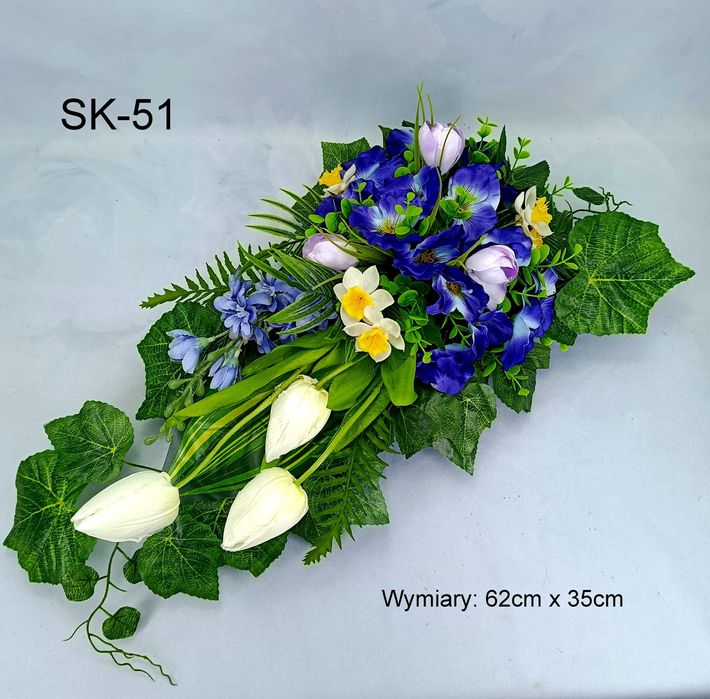 Kompozycje kwiatowe, stroik na cmentarz, na grób