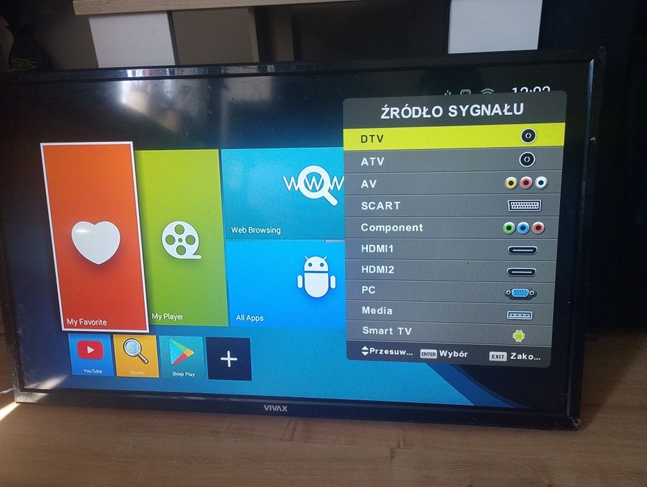 Telewizor vivax 32 całe sprawny , pilot, uchwyt