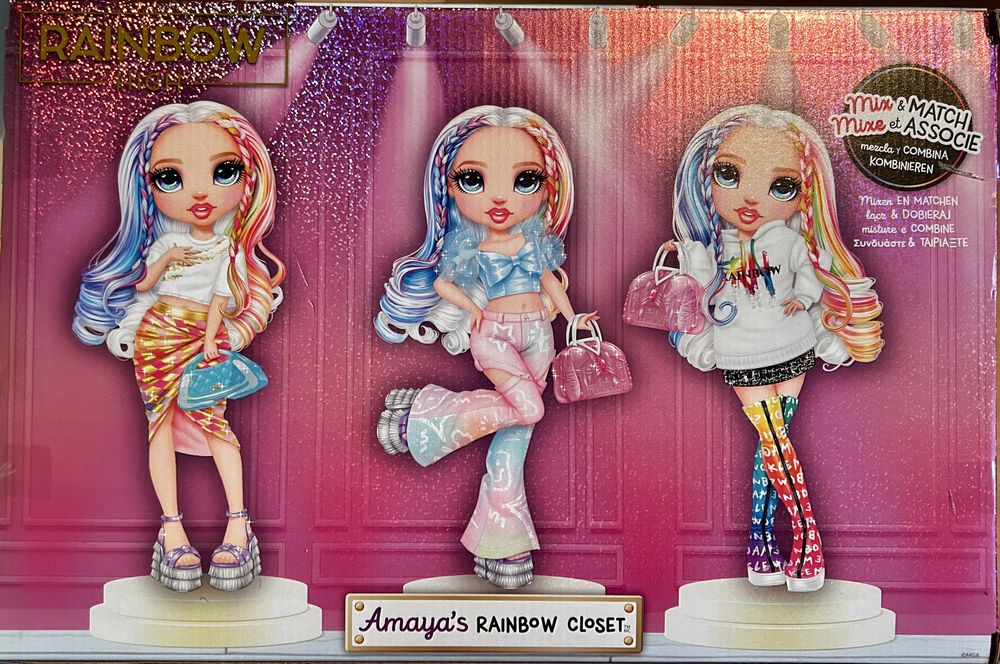 Lalka Amaya Rainbow High tęczowa szafa
