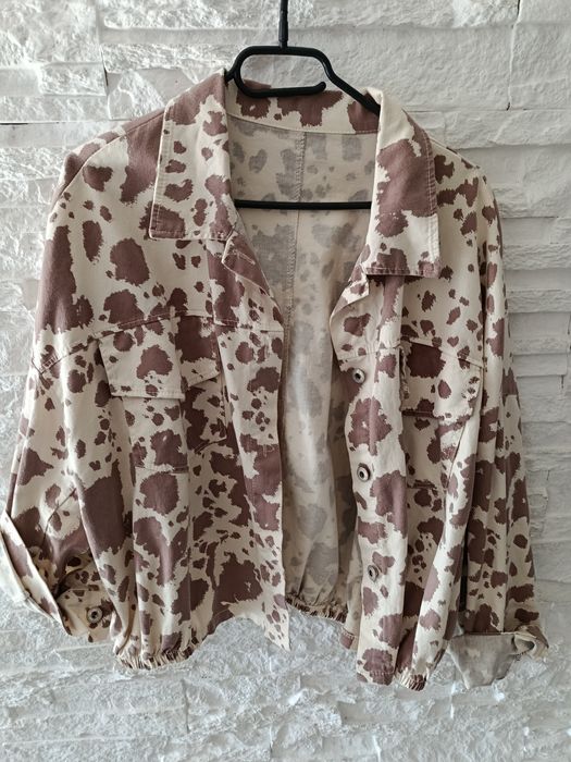 Kurtka bomberka  mięciutki  dżins oversize