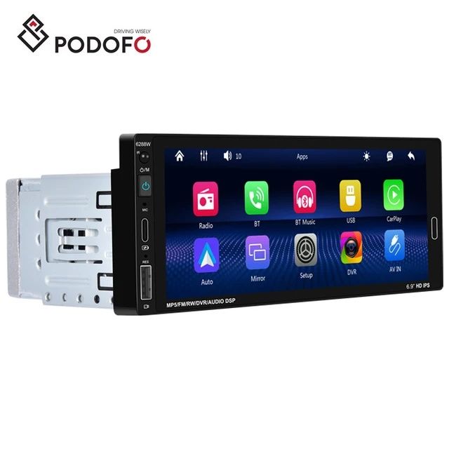 Rádio 1din 7 polegadas ecrã touch FM RDS Mirrorlink USB NOVO