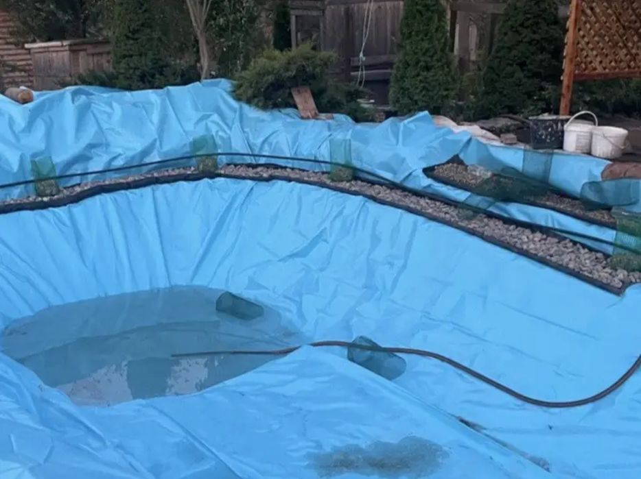 Відрізаємо Пвх плівка для пруда  басейнів армована 500 мкм ПВХ пленка