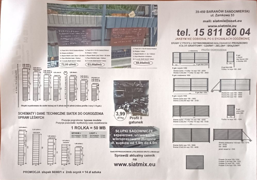 Słupek ocynk fi 25 ,ścianka 1-2-3 mm