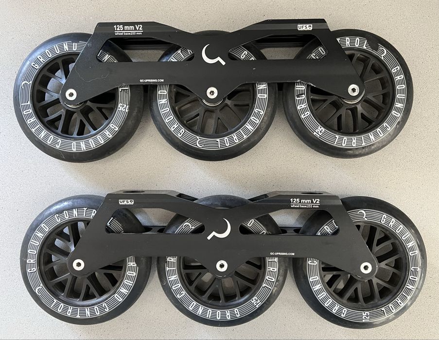 Rodas e chassi patins ground control 125mm