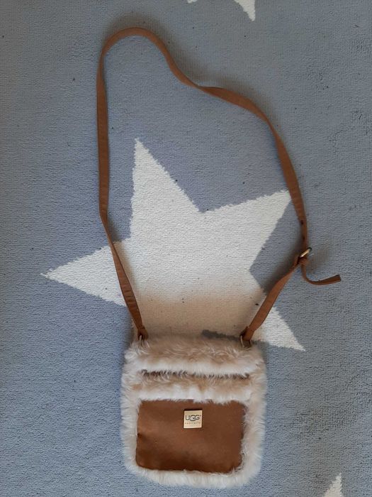 UGG Australia brązowa torebka z futerkiem