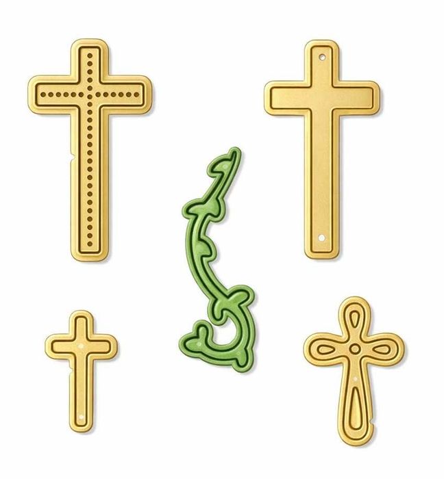 Conjunto de Cortantes Crucifixos e Enleio para Comunhão