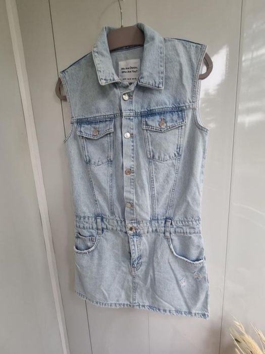 Pull&bear джинсовое платье м zara зара