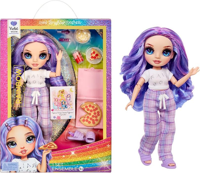 Rainbow High Jr Krystal Bailey, PJ Party - Bella, PJ Party - Violet