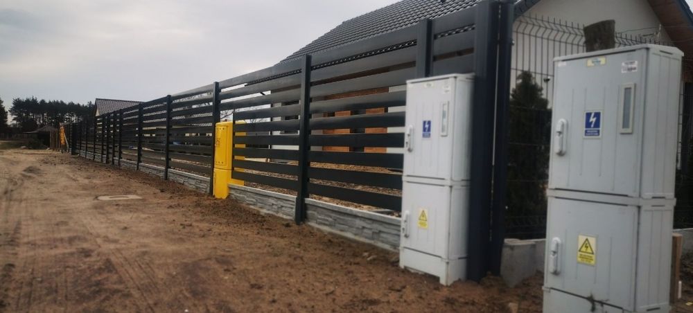 Ogrodzenie palisadowej, panelowe 3d, bramy furtki, montaz