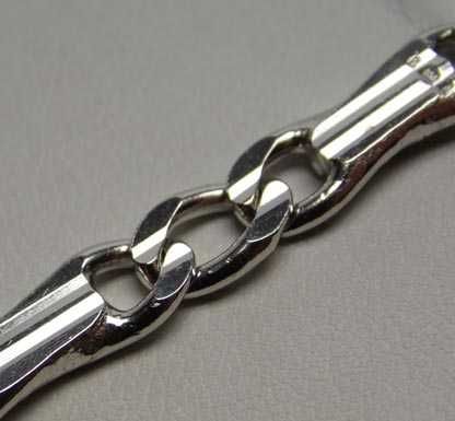 Srebrna bransoletka ciekawy wzór ryflowane sztabki  18.5 cm.