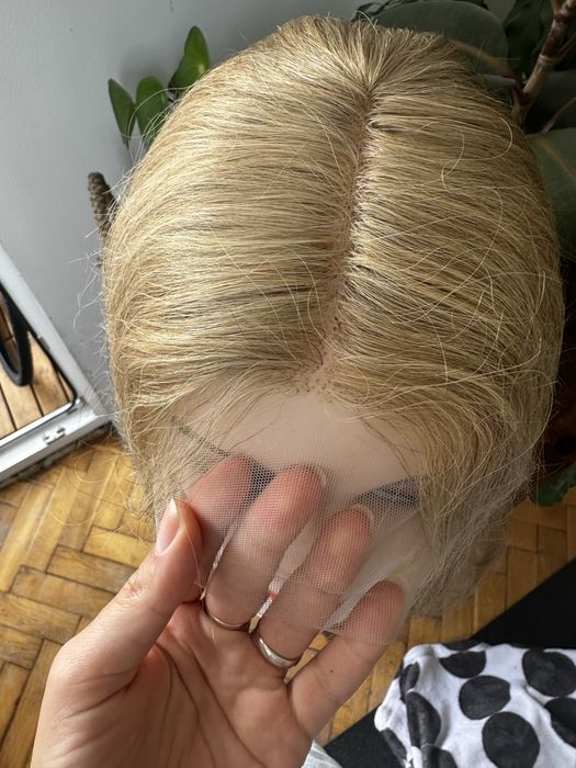 Bardzo dluga blond peruka 100% wlosy naturalne miodowe