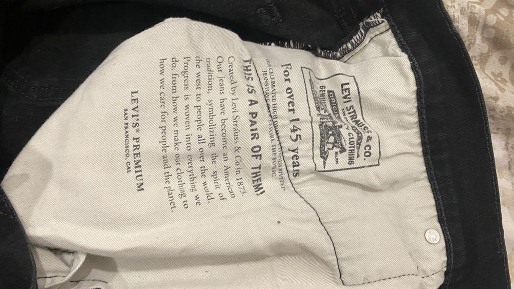 Calças Jeans Levi’s 514 Straight Pretas - W38 L34