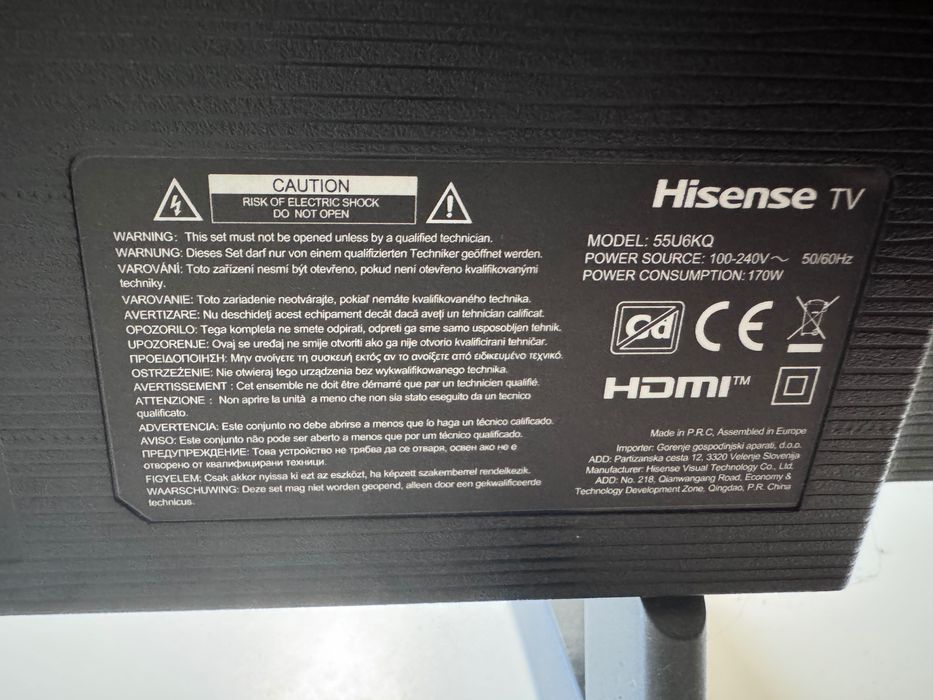 TV 55” Hisense Led 4K