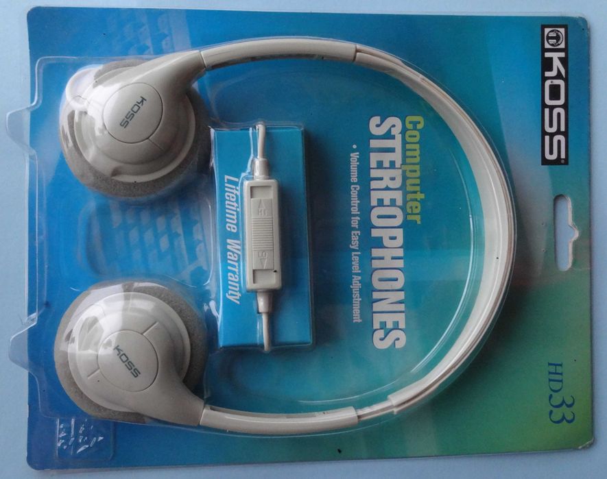 KOSS HD 33 - NOWE (w opakowaniu) słuchawki z regulowaną głośnością
