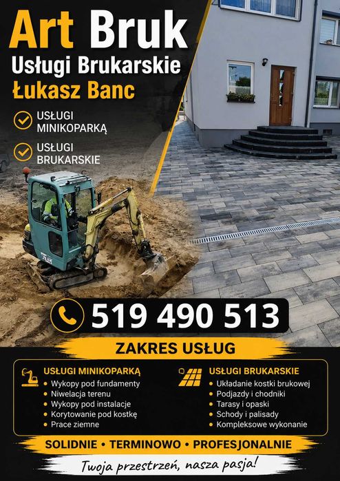 Usługi Brukarskie, Usługi Minikoparka