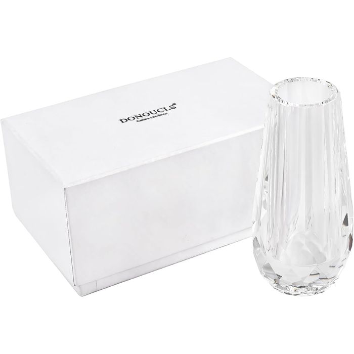 Wazon glamour kryształowy 18 cm dekoracyjny luksusowy efektowne szlify