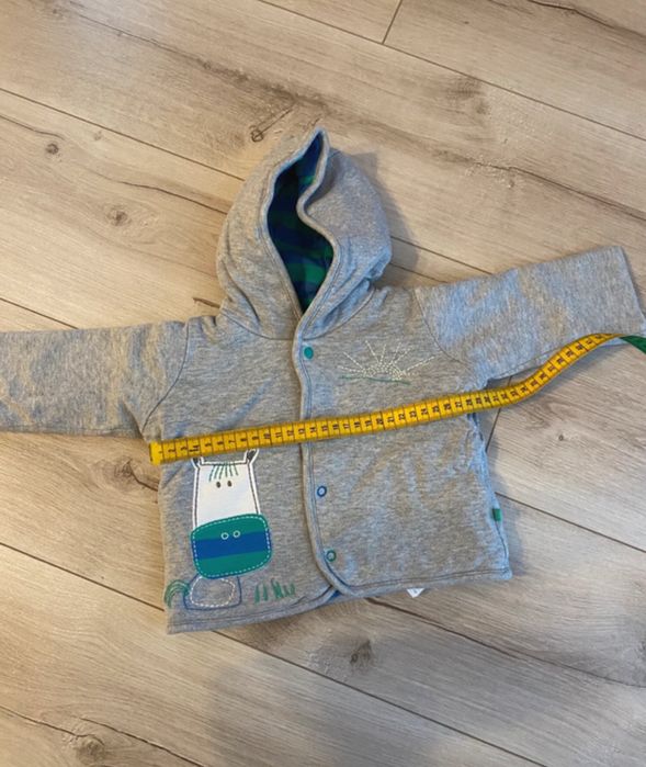 Ciepła bluza niemowlęca z kapturem, rozmiar 62, M&S