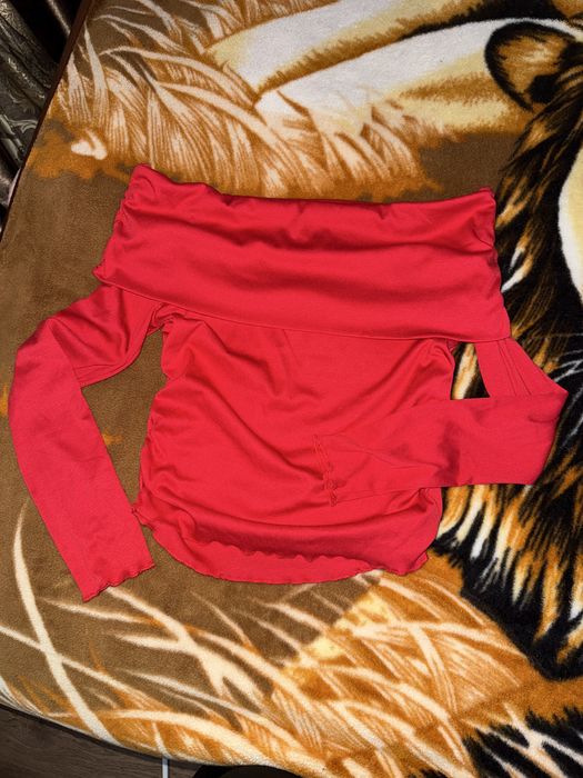 Кофточка червона святкова лонг