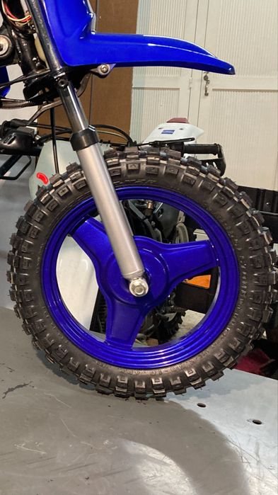 Peças Yamaha PW 50 decorações e rodas laterais azul