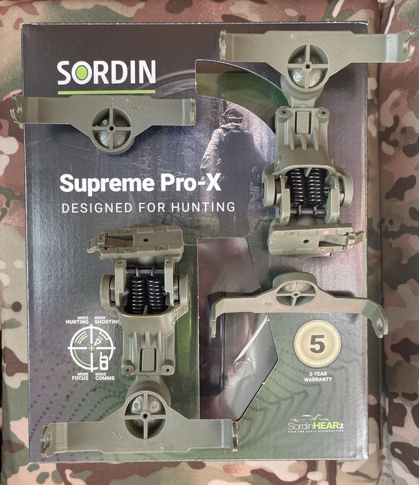 Активні навушники Sordin Supreme Pro X Slim Green (сумісні з ARC Rail)