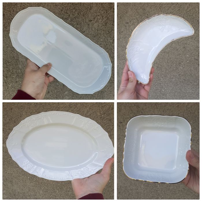 Тарілки Bernadotte 24 золотий ободок  позолота тарелки фарфор Чехия