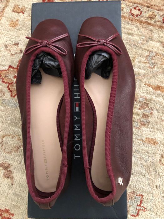 Sabrinas tommy hilfiger bordeaux 37 de pele